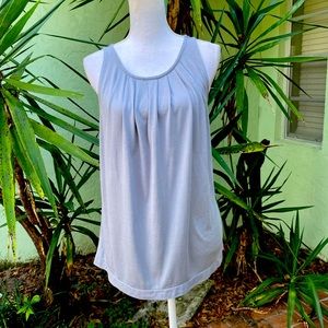 J crew Ruched Gray Sleeveless Top
